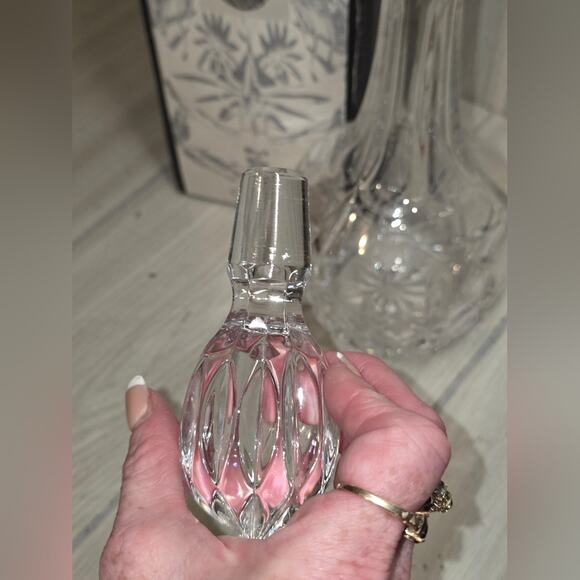 Vtg Gorham Clear Cut Crystal Decanter Ornate Stopper Original Box BarWare German - Picture 8 of 9